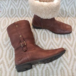 {UGG} 'Bellvue' Brown Shearling Lined Winter Boots